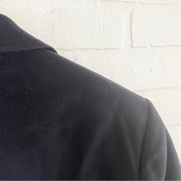 Vintage Italian 100% Cashmere Black Overcoat (Hand-Tailored) Luxury Men’s 40L - Picture 10 of 15